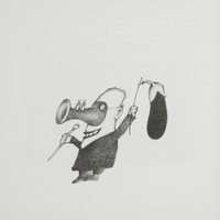 L' Aubergine (vessie), dessin publié dans Linnéaments de André Balthazar et Roland Breucker paru aux Editions Le Daily-Bul en 1997